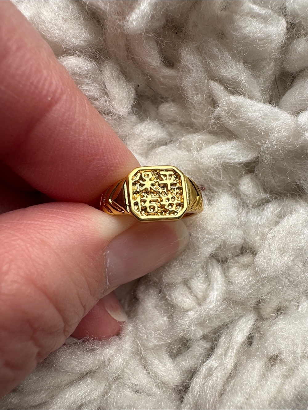 Gold Tone Good Fortune Ring